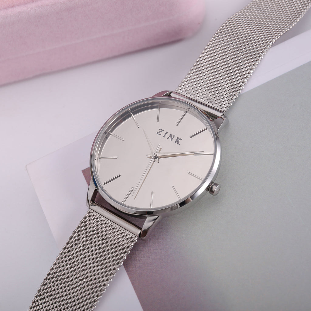 Zink Women's Silver Stainless Steel Quartz Watch | Zk132l1ms-Sm6