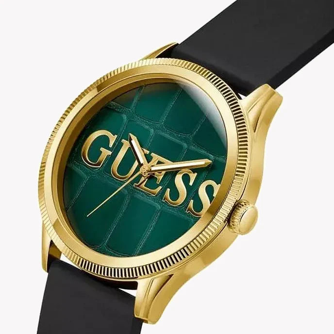 Guess Men's Gold Stainless Steel Watch, Green Dial | Gw0887g2 by i-watch