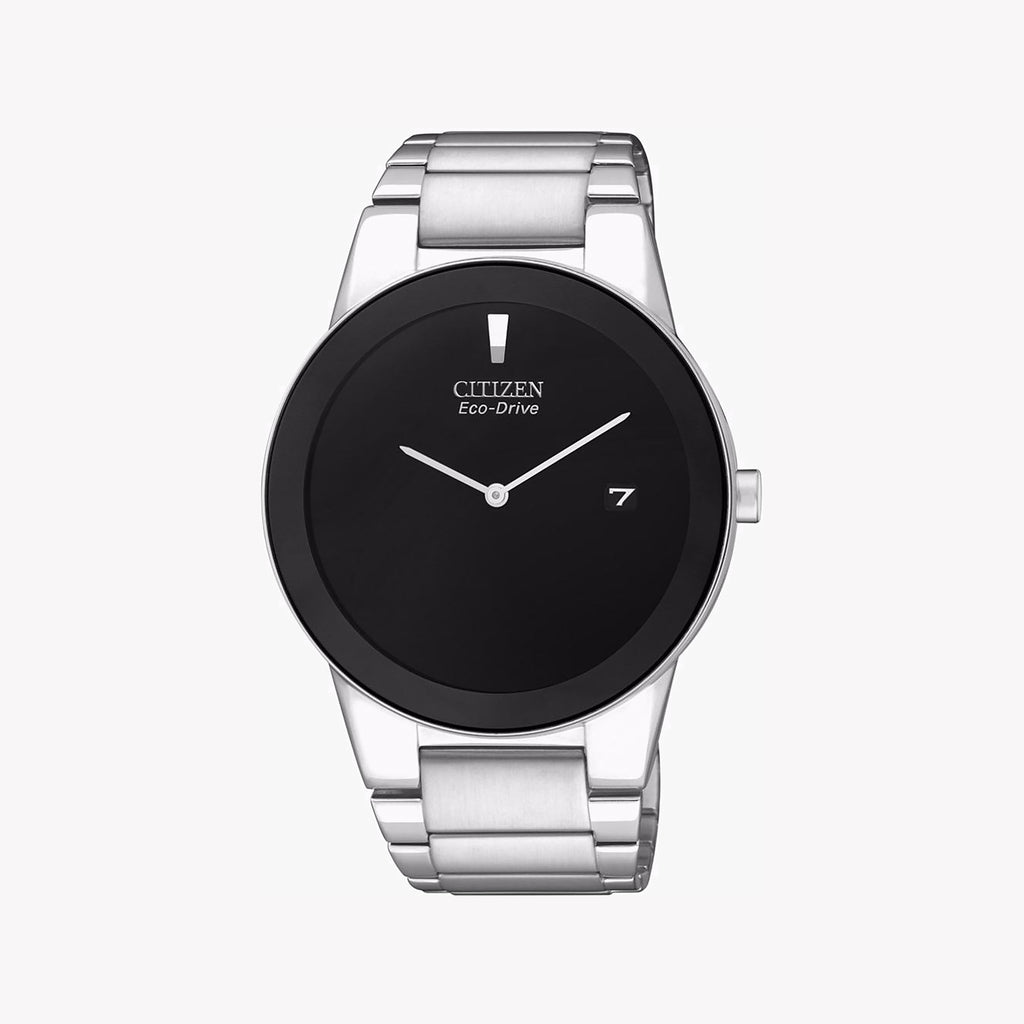 CITIZEN Eco-Drive AU1060-51E - MODERN MASTERY: Black Steel & Silver Men's Watch