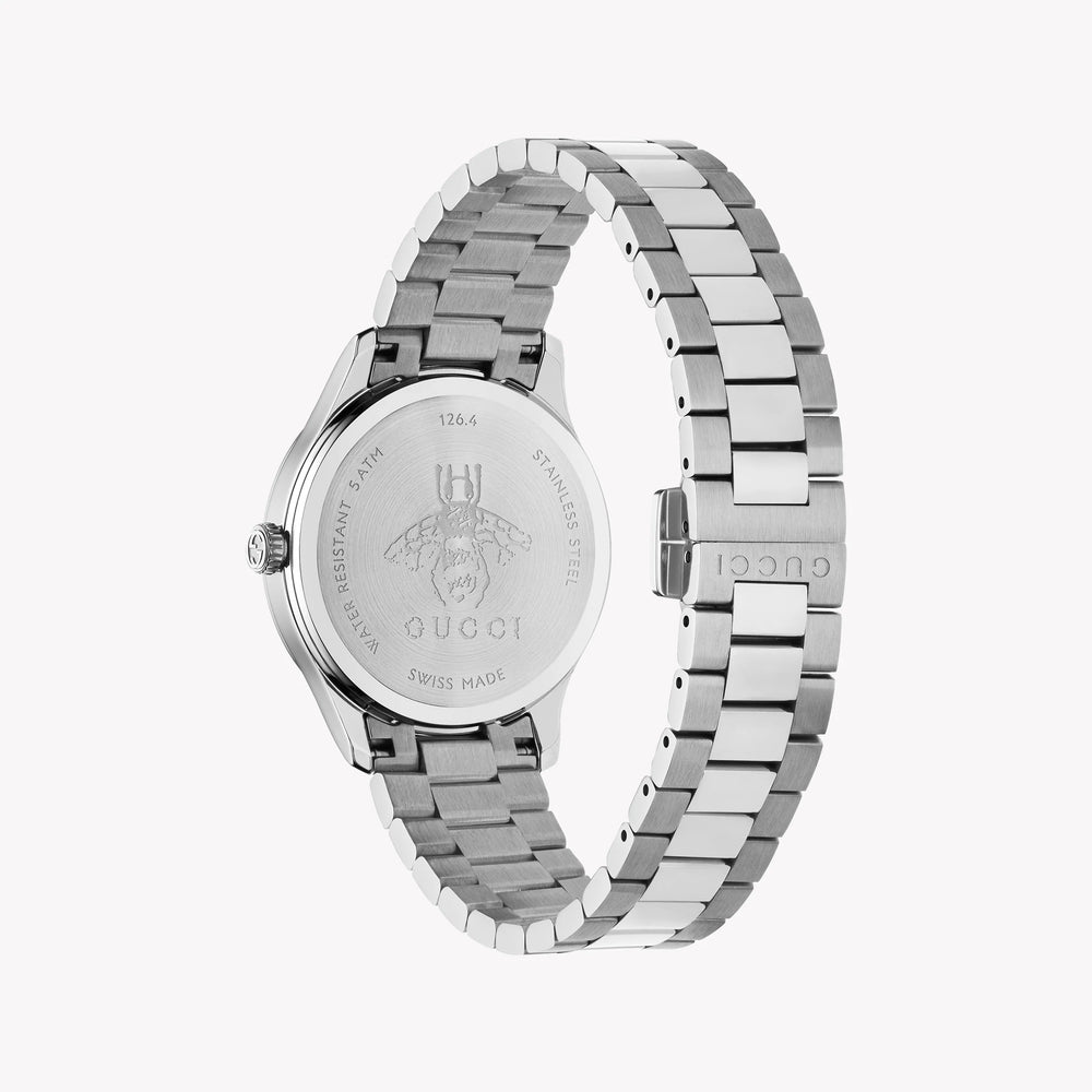 Gucci Women's Silver Watch, Blue Dial | Ya1265043 by i-watch