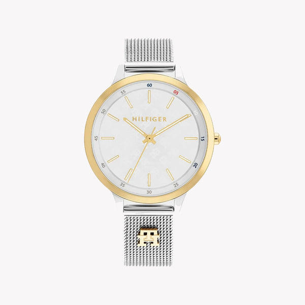 Tommy Hilfiger Women's Gold Stainless Steel Watch, Silver Band | 1685271 by i-watch