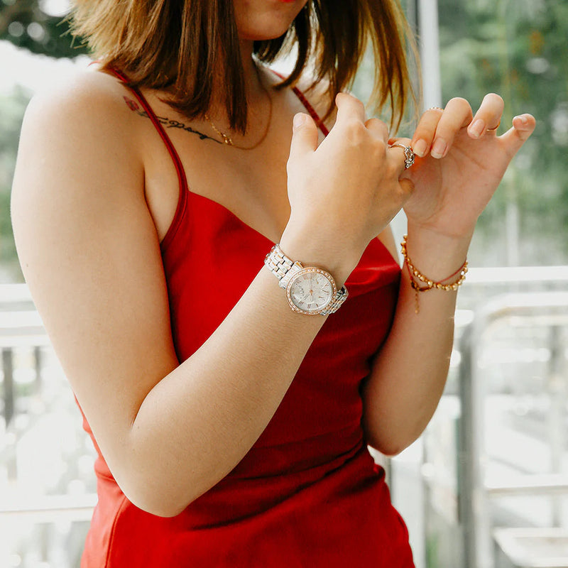 Casio Shn-3011sg-7adr Sporty Elegance - Rose Gold & Silver Women's Timepiece by i-watch