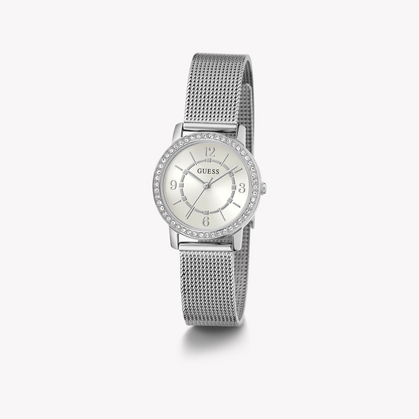Guess Women's Silver Stainless Steel Watch, Silver Dial | Gw0534l1 by i-watch