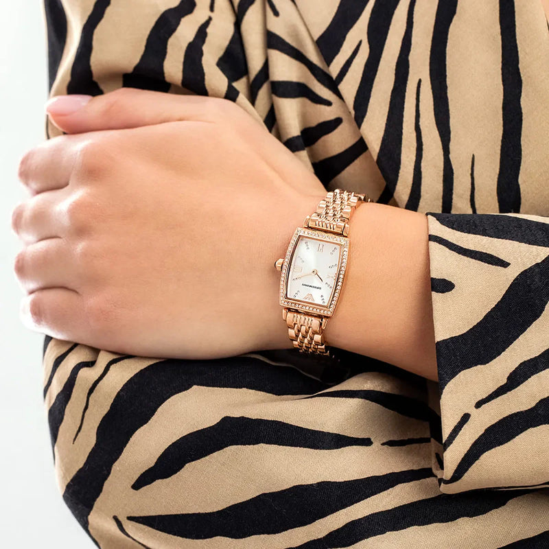 Emporio Armani Women's Rose Gold Watch, White Dial | Ar11406 by i-watch
