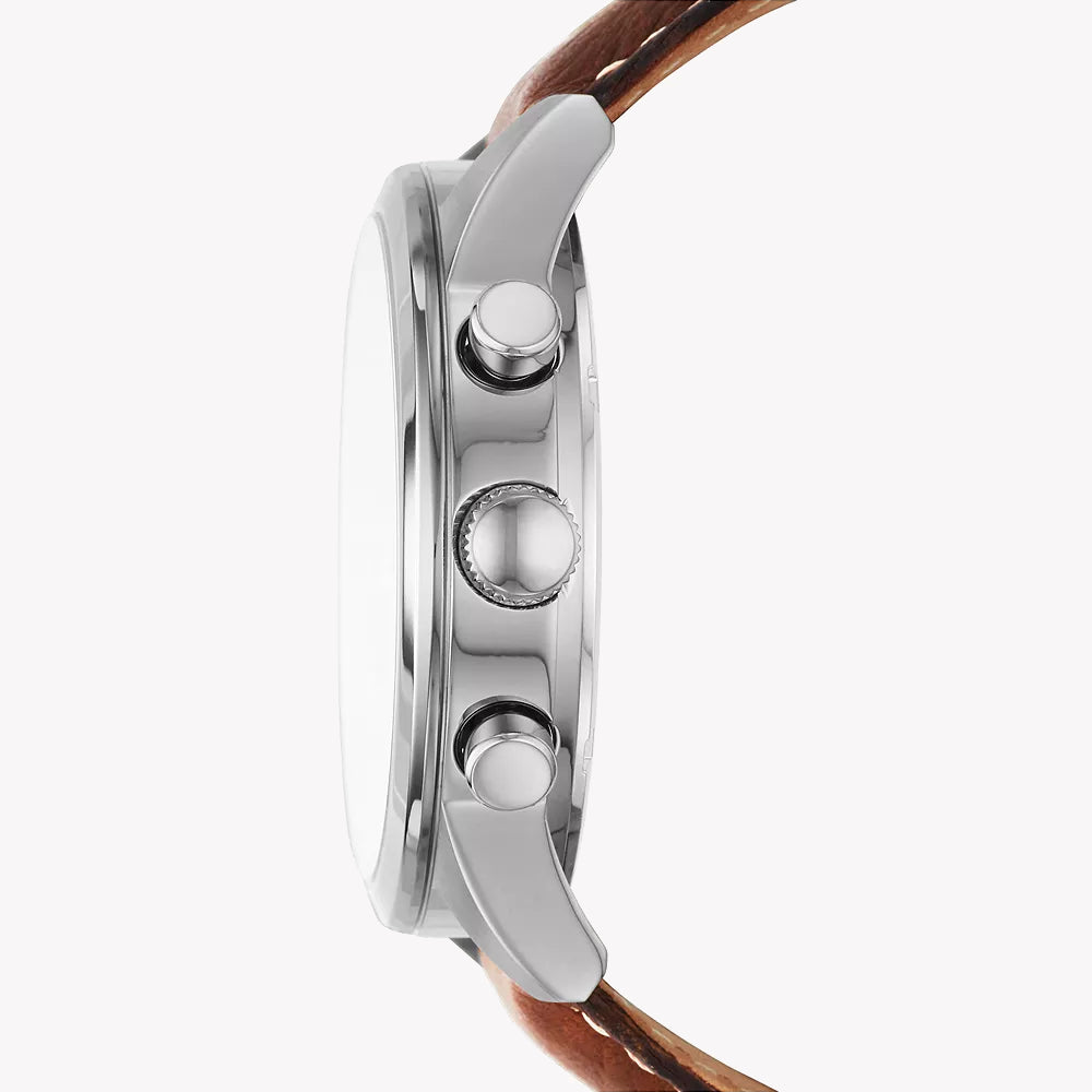 FOSSIL BQ2125IE - TIMELESS ELEGANCE - CLASSIC BLUE DIAL & LEATHER STRAP MEN'S WATCH-i-Watch-2