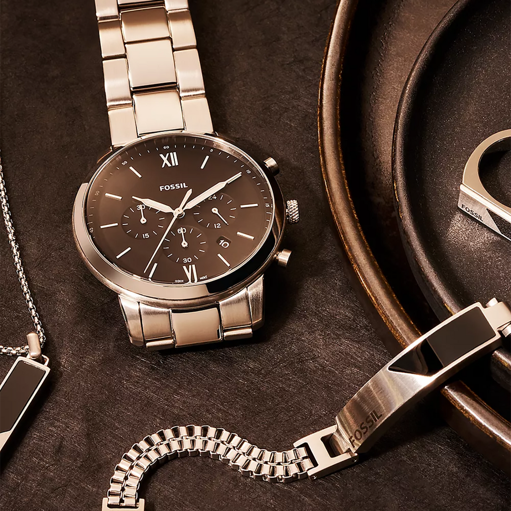 FOSSIL FS5384 ELEGANCE - TIMELESS MEN'S STAINLESS STEEL CHRONOGRAPH WATCH-i-Watch-4