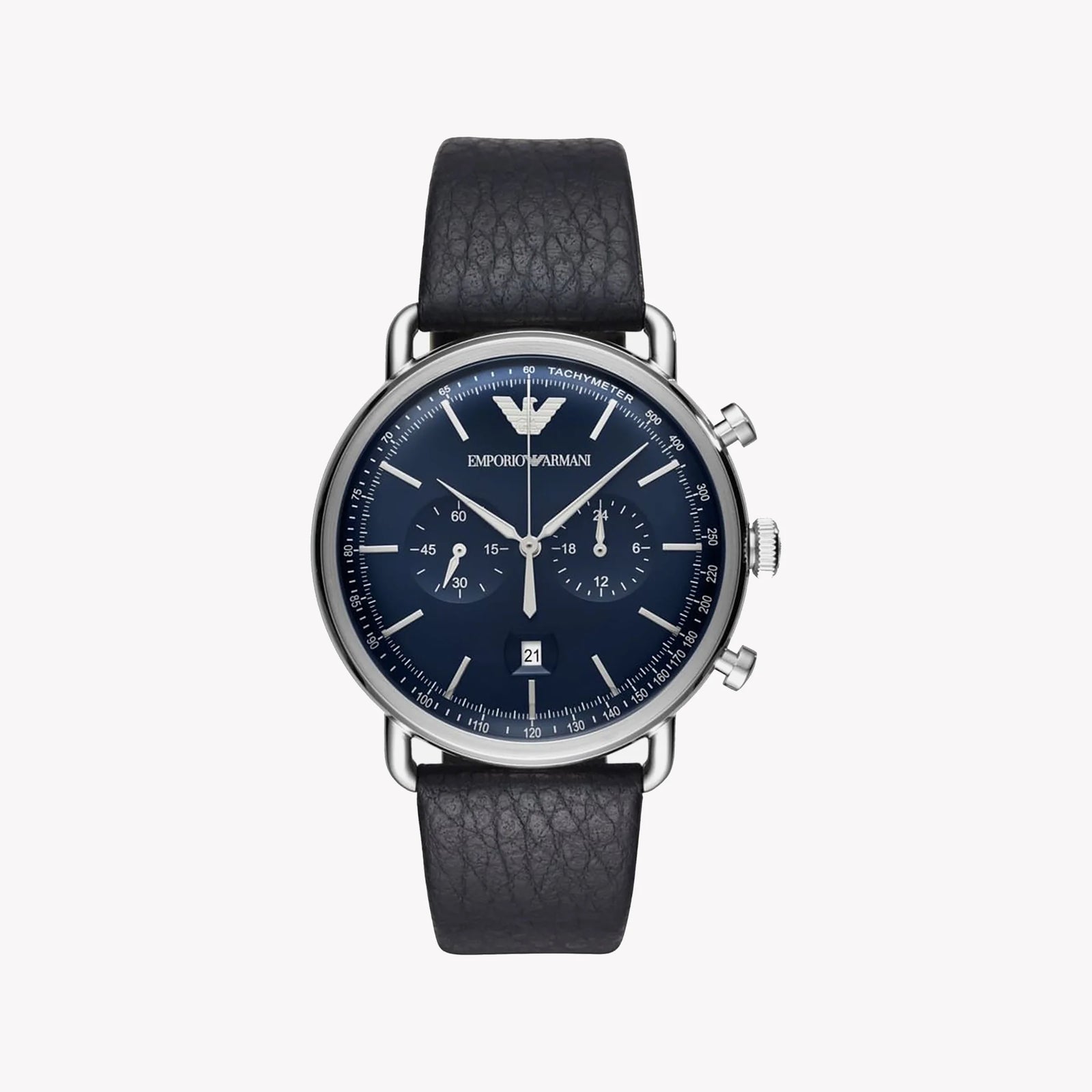 Emporio Armani Men's Silver Watch, Blue Dial | Ar11105 by i-watch