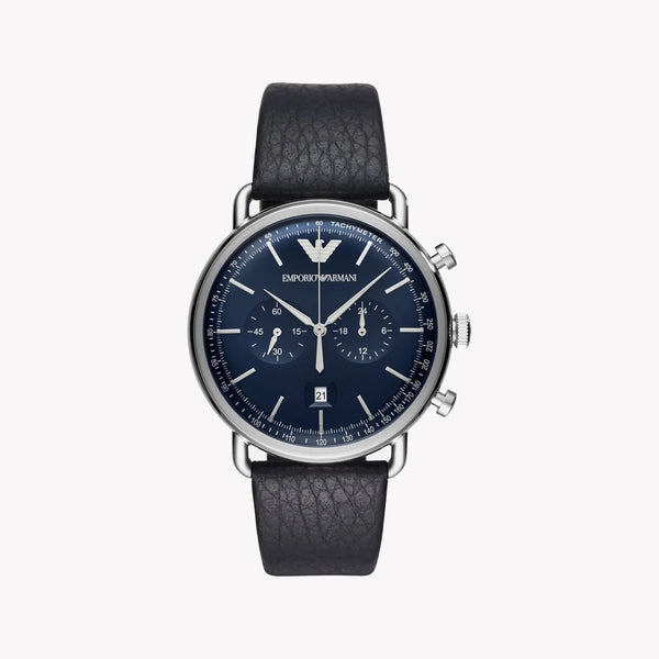 Emporio Armani Men's Silver Watch, Blue Dial | Ar11105 by i-watch