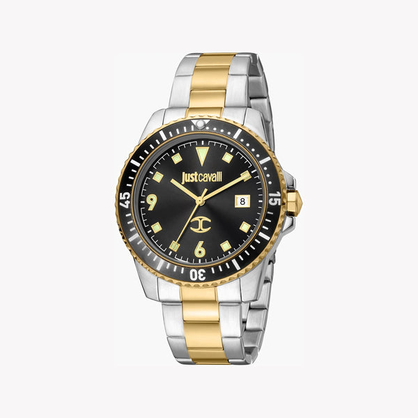 Just Cavalli Men's Two Tone Stainless Steel Watch, Black Dial | Jc1g246m0085 by i-watch