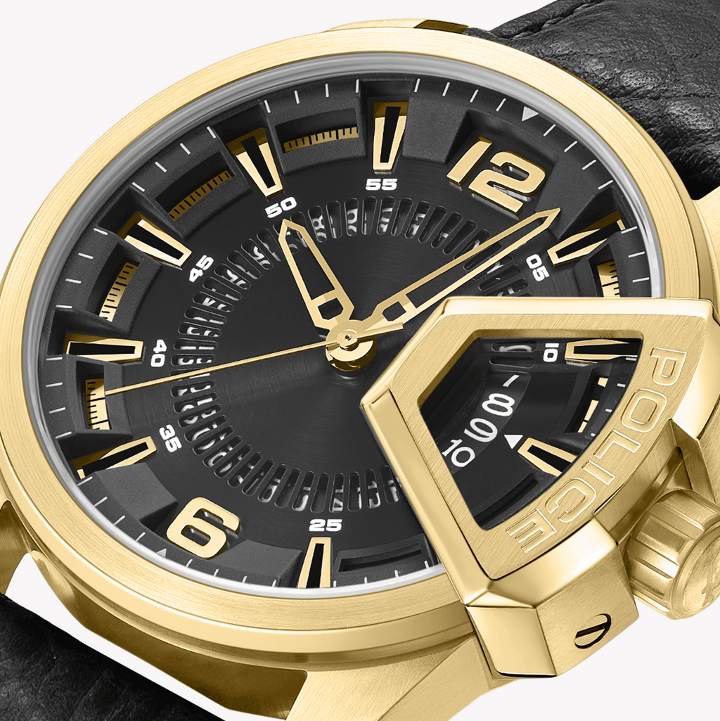 POLICE PEWJB0005604 - ELEGANT GOLD & BLACK MEN'S WATCH - TIMELESS RUGGED SOPHISTICATION-i-Watch-4