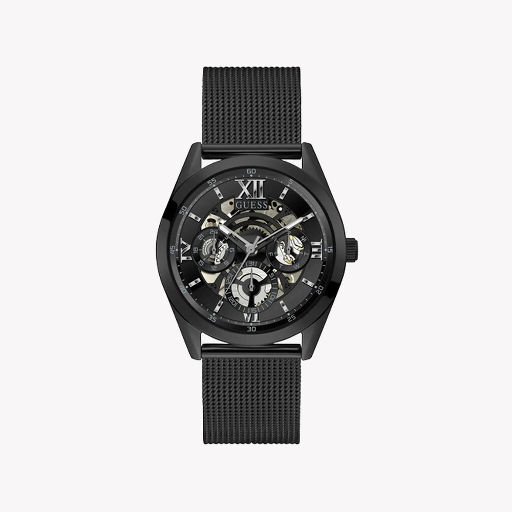 Guess Men's Black Stainless Steel Watch, Black Dial | Gw0368g3 by i-watch