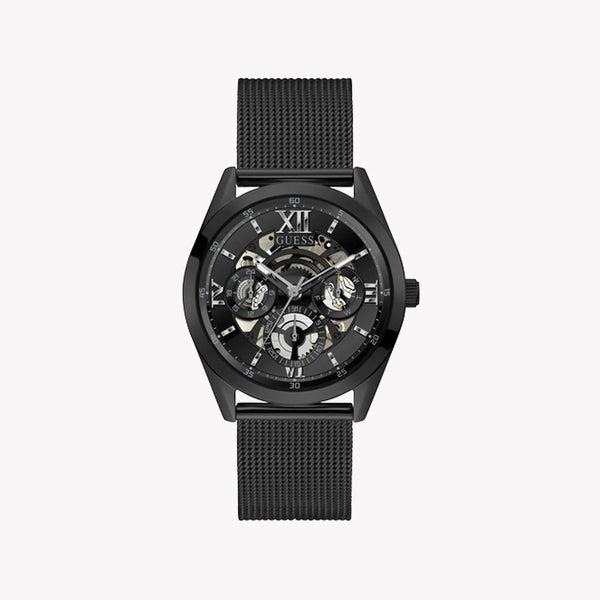 Guess Men's Black Stainless Steel Watch, Black Dial | Gw0368g3 by i-watch