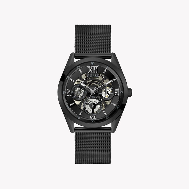 Guess Men's Black Stainless Steel Watch, Black Dial | Gw0368g3 by i-watch