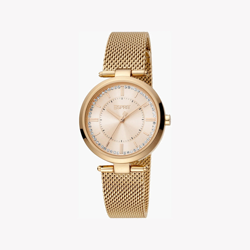 Esprit Women's Watch With Rose Gold Stainless Steel Case And Rose Gold Stainless Steel Band by i-watch