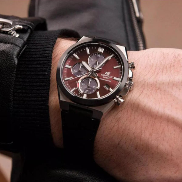 EDIFICE EFS-S630BL-5AVUEF - STUNNING RED DIAL & SLEEK STAINLESS STEEL MEN'S WATCH-i-Watch-4