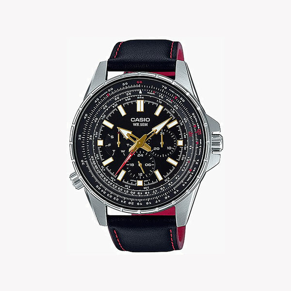 Casio Mtp-Sw320l-1avdf Elegant Strength - Men's Stainless Steel Timepiece With Leather Band by i-watch