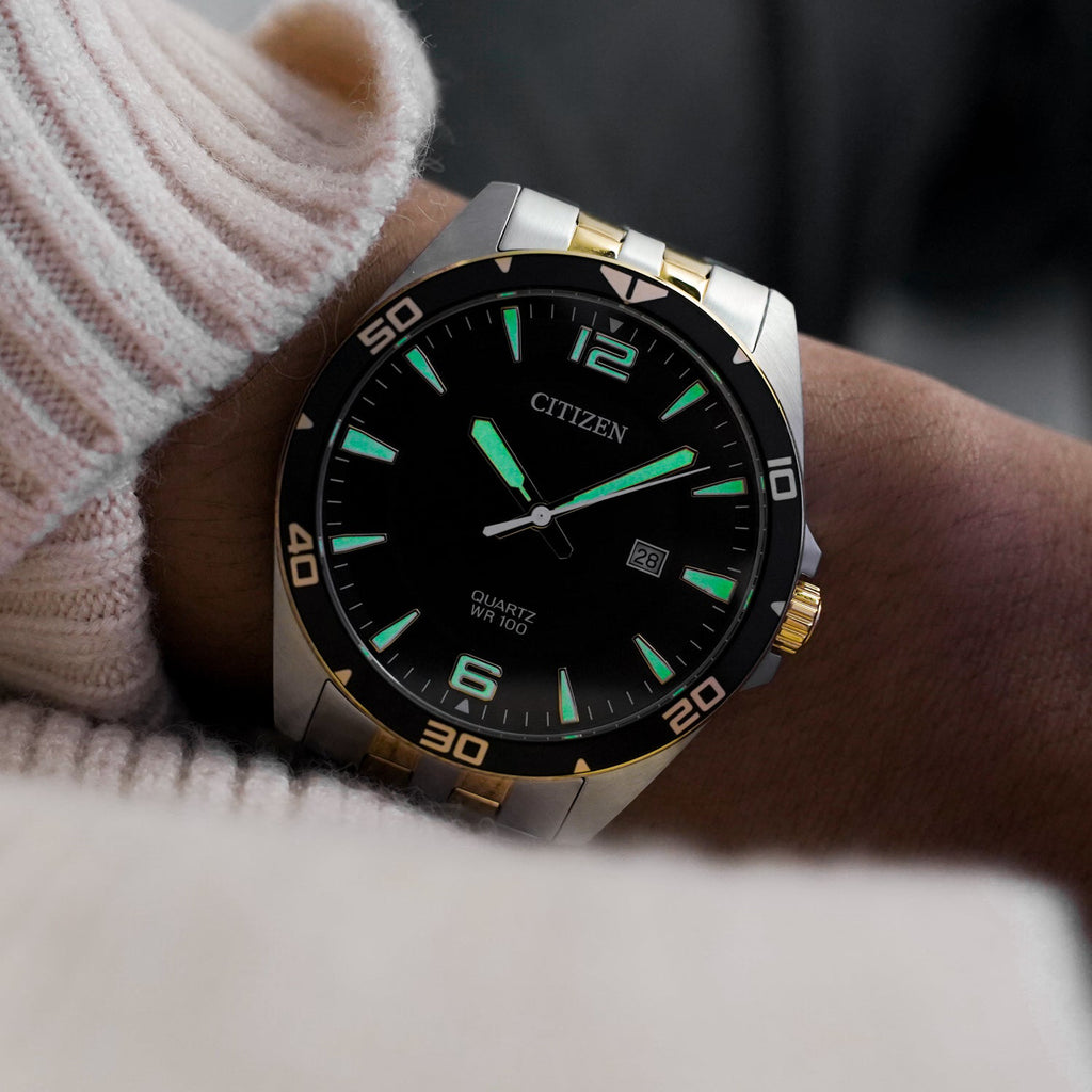 CITIZEN BI5059-50E STRIKING TIMEPIECE - MEN'S STAINLESS STEEL WATCH WITH BLACK DIAL & GOLD ACCENTS-i-Watch-5