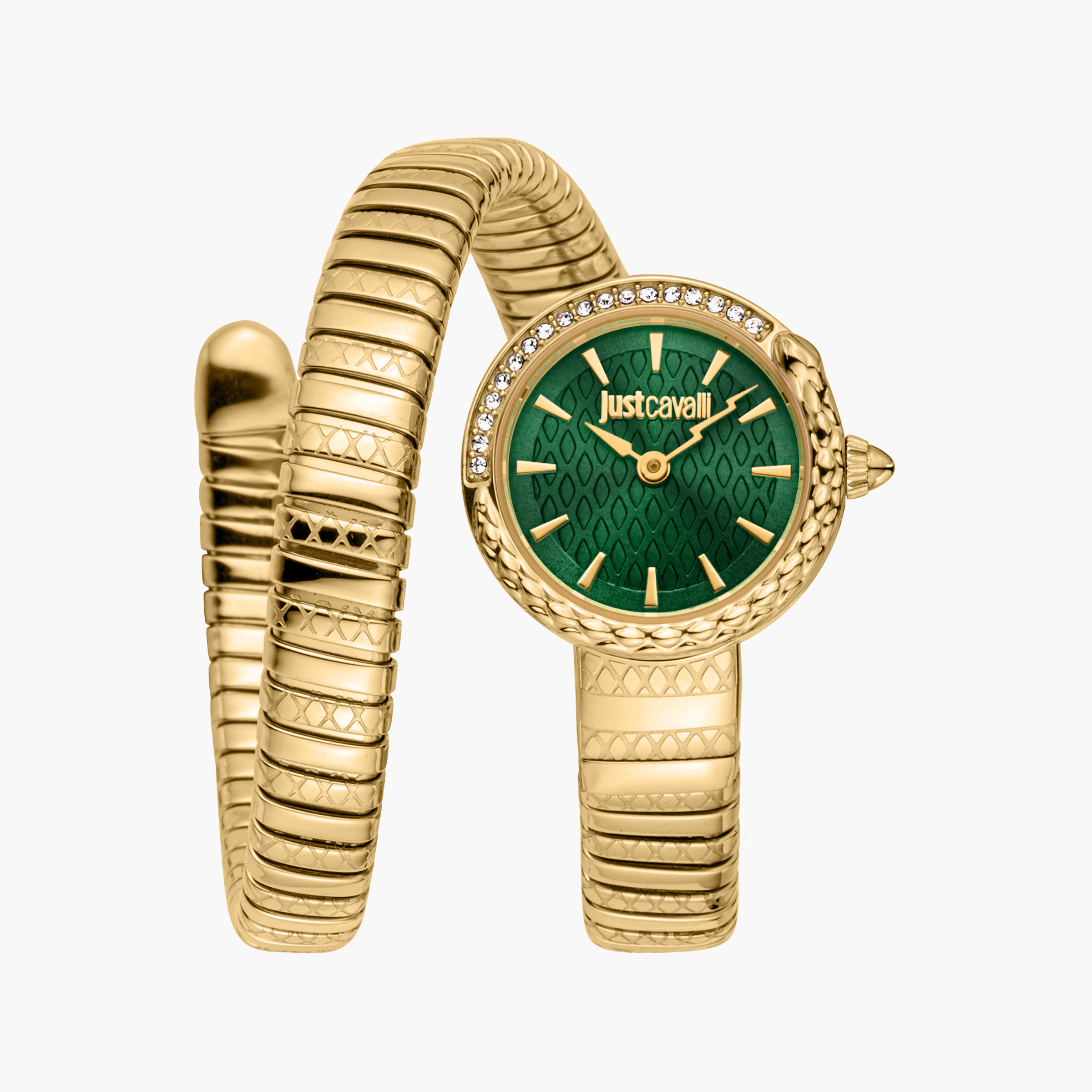 JUST CAVALLI JC1L301M0035 - GLAMOROUS GREEN DIAL GOLD STAINLESS STEEL WOMEN'S WATCH