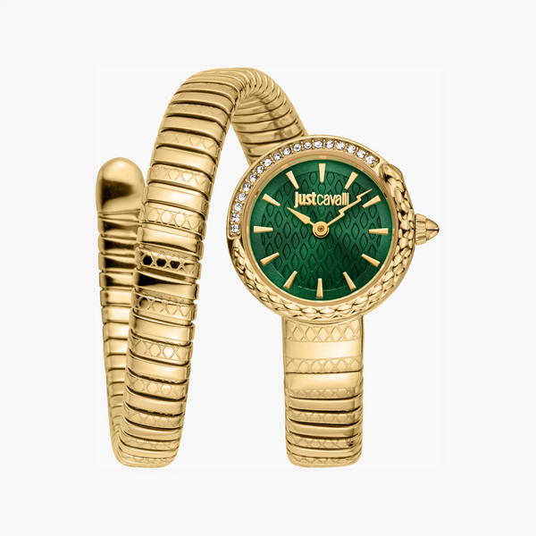 Just Cavalli Women's Gold Watch, Dark Green Dial | Jc1l301m0035 by i-watch