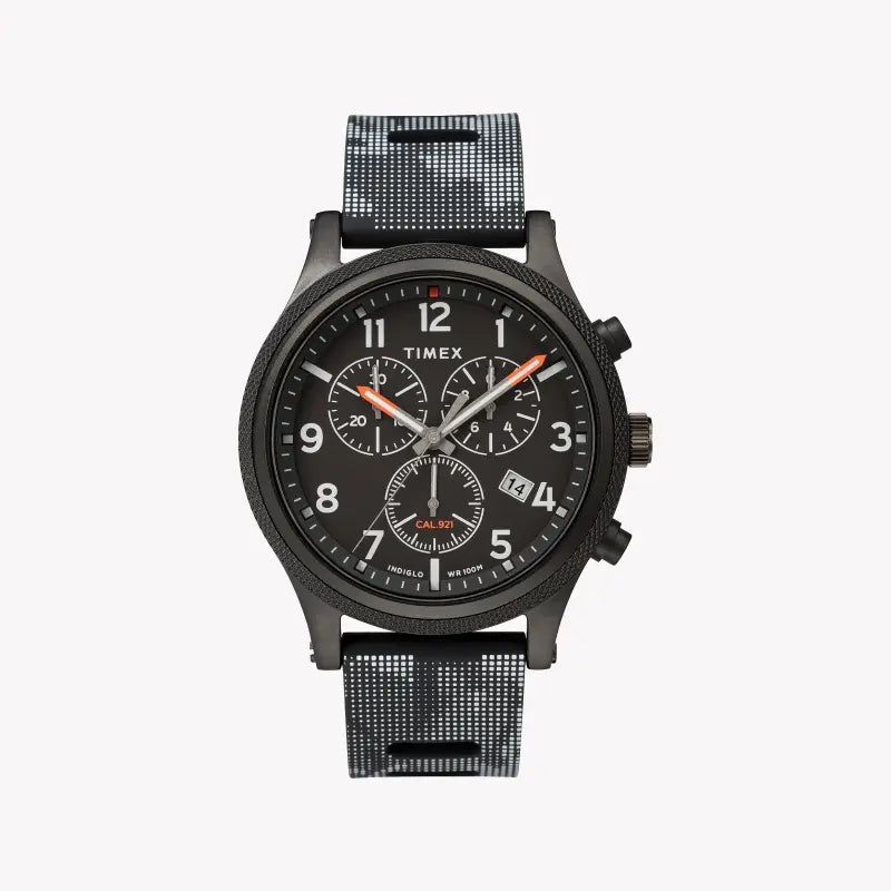 Timex Men's Black Silicone Watch, Brass Case | TW2T33100