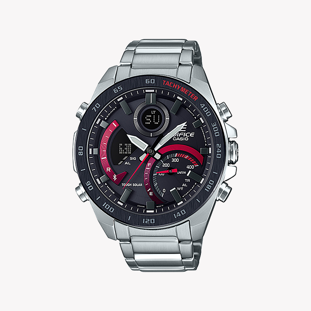 EDIFICE ECB-900DB-1AER - MEN'S STAINLESS STEEL SMARTWATCH WITH BOLD AESTHETIC & ADVANCED FEATURES