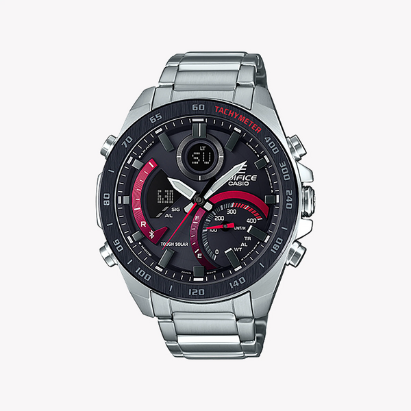 Edifice Men's Silver Stainless Steel Watch, Multicolour Dial | Ecb-900db-1aer by i-watch
