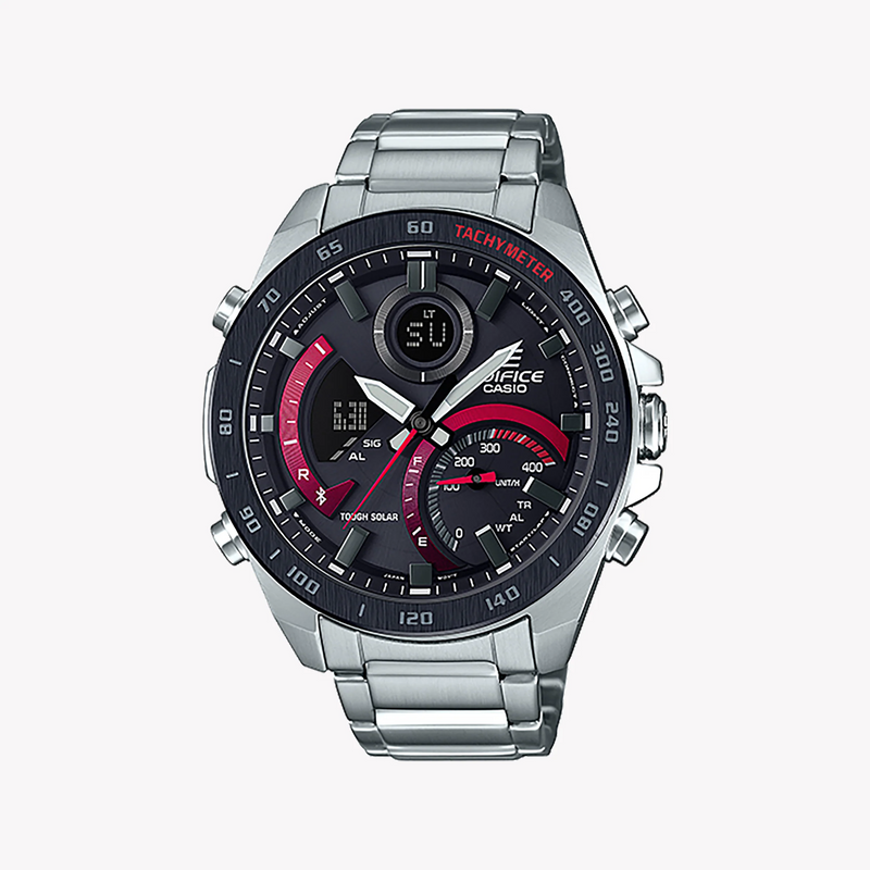 Edifice Men's Silver Stainless Steel Watch, Multicolour Dial | Ecb-900db-1aer by i-watch