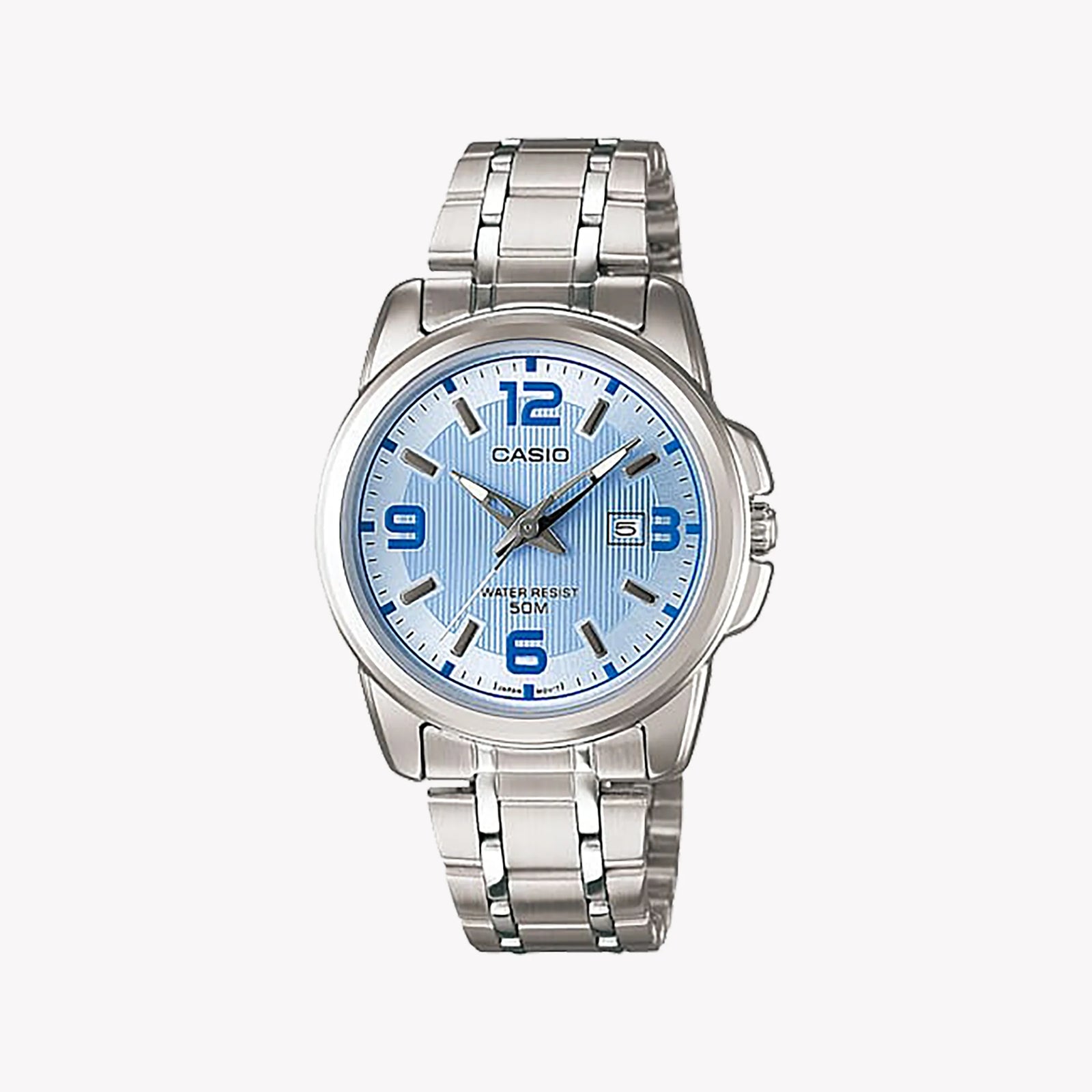 Casio Women's Silver Watch, Blue Accents | Ltp-1314d-2avdf by i-watch