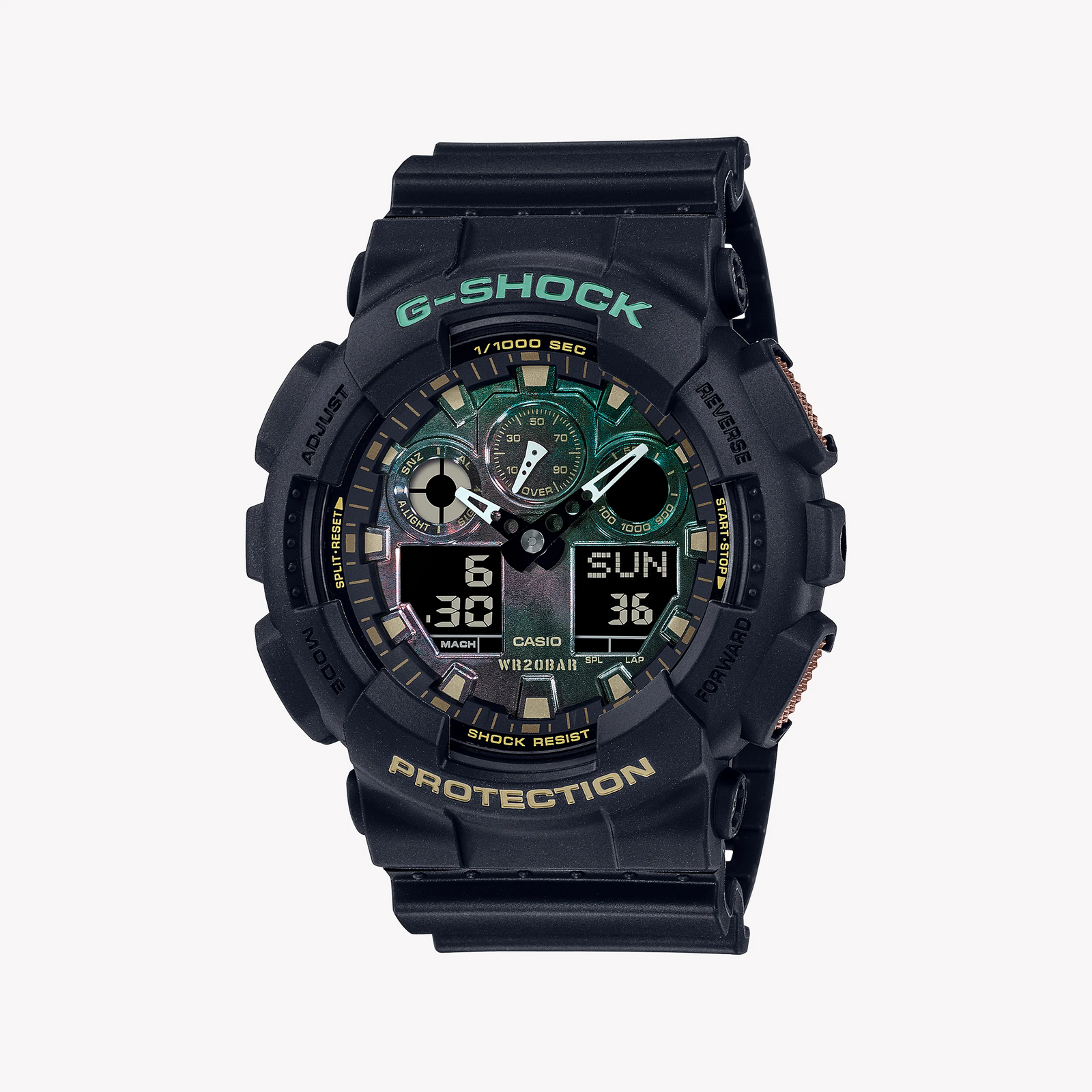 G-Shock Men's Black Resin Watch, Digital Dial | Ga-100rc-1adr by i-watch