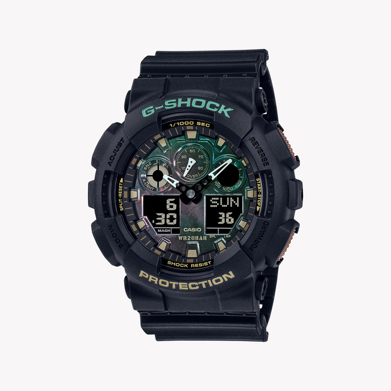 G-Shock Men's Black Resin Watch, Digital Dial | Ga-100rc-1adr by i-watch