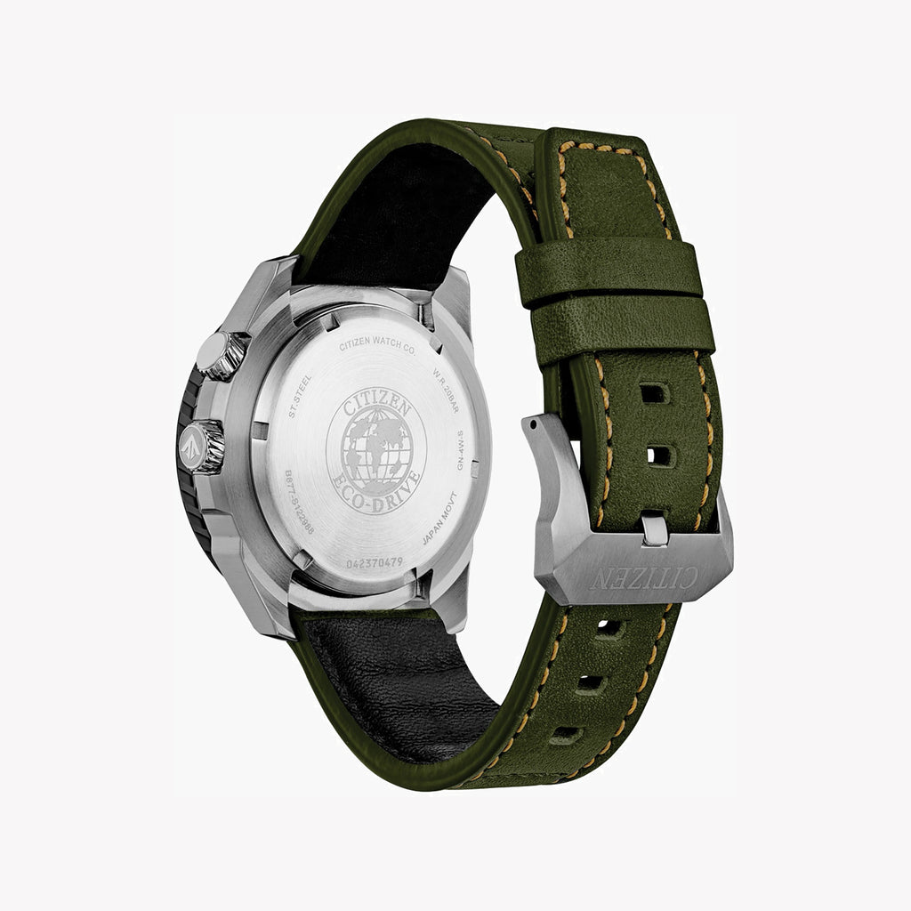 CITIZEN BJ7138-04E - BOLD SOPHISTICATION MEN'S TIMEPIECE WITH DUAL TIME DISPLAY & BLACK LEATHER STRAP-i-Watch-3