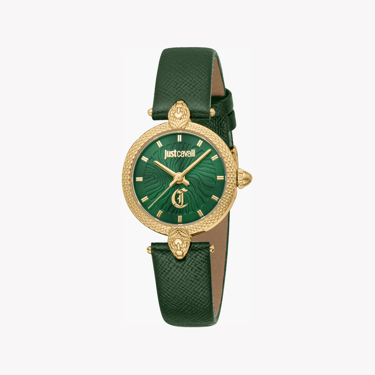 JUST CAVALLI JC1L330L0025 - BOLDLY ELEGANT WOMEN'S TIMEPIECE WITH GOLD & GREEN ACCENTS