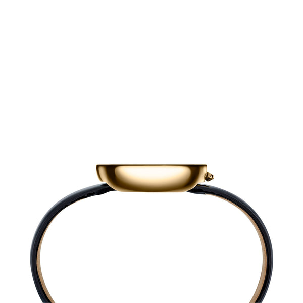 Pierre Cardin Women's Watch With Gold Stainless Steel Case And Black Leather Band by i-watch