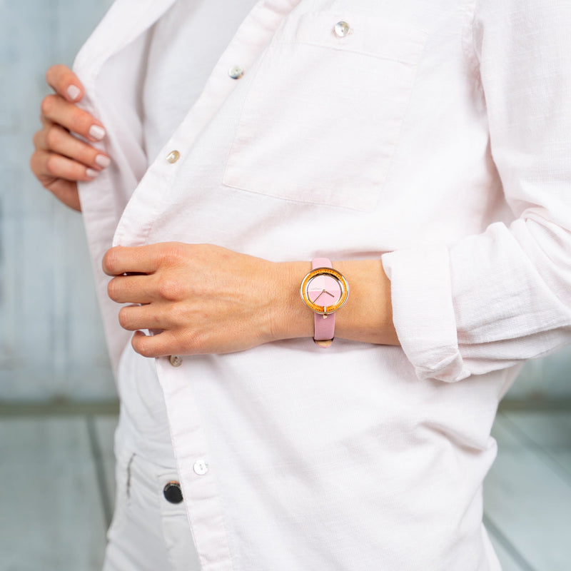 Pierre Cardin Women's Pink Leather Watch, Rose Gold Case | Cma.0004 by i-watch