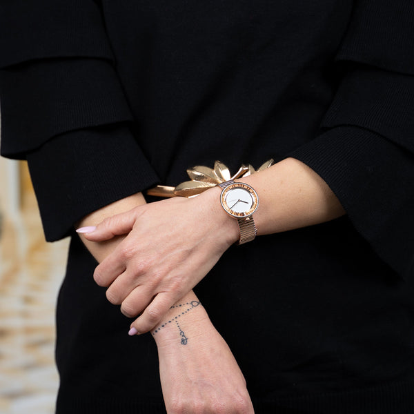 Pierre Cardin Women's Rose Gold Watch, White Dial | Cma.0017 by i-watch