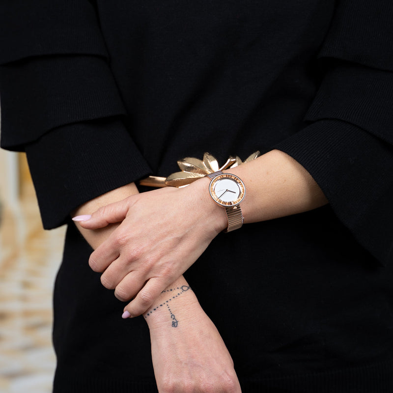 Pierre Cardin Women's Rose Gold Watch, White Dial | Cma.0017 by i-watch