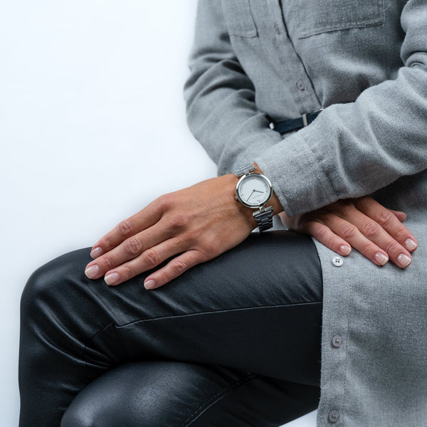 Pierre Cardin Women's Silver Watch, White Dial | Cmd.3534 by i-watch