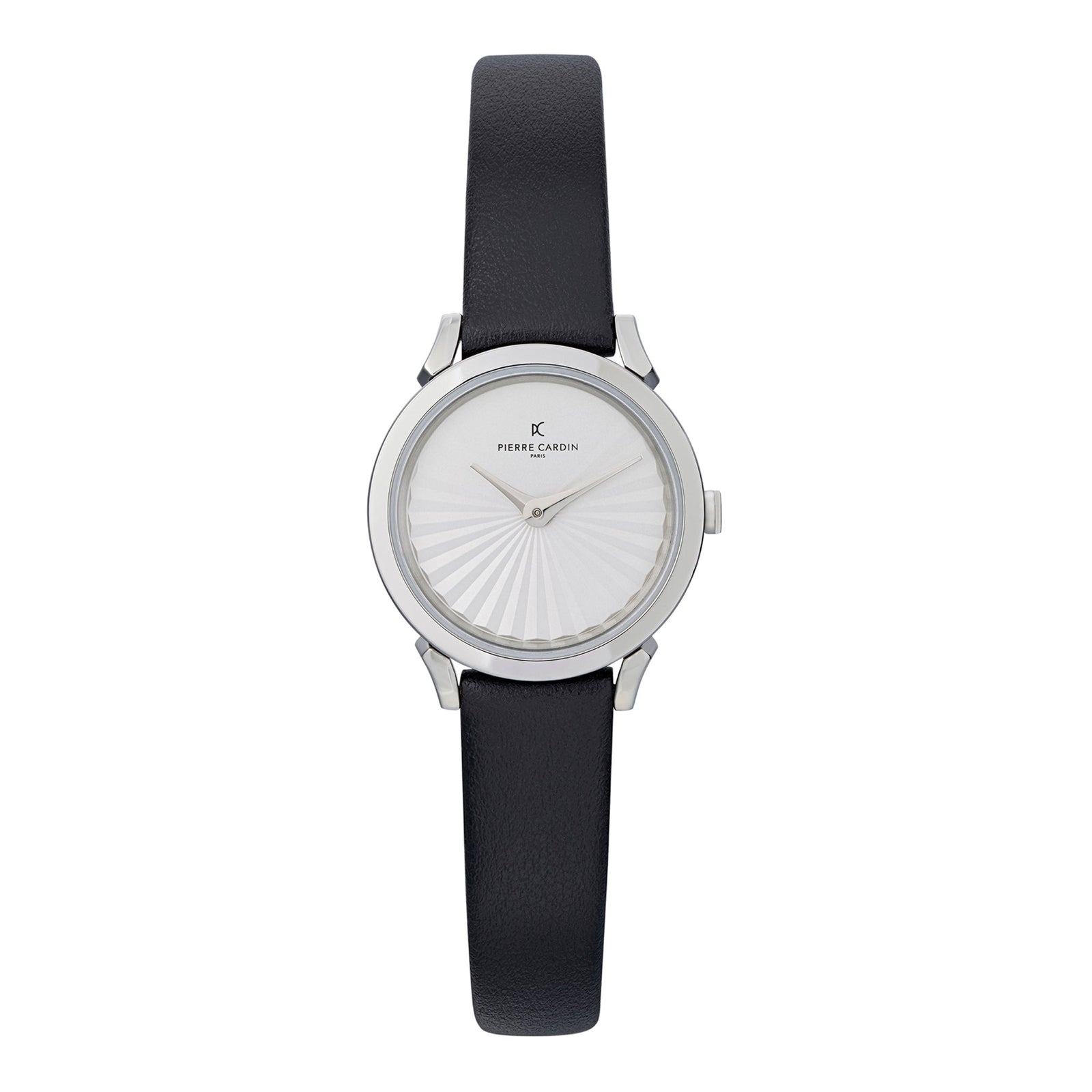 Pierre Cardin Women's Watch With Silver Stainless Steel Case And Black Leather Band by i-watch