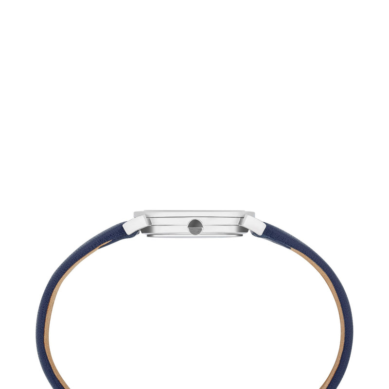 Pierre Cardin Women's Watch With Silver Stainless Steel Case And Blue Leather Band by i-watch