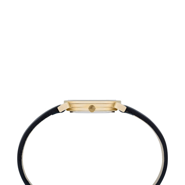 Pierre Cardin Women's Watch With Gold Stainless Steel Case And Black Leather Band by i-watch