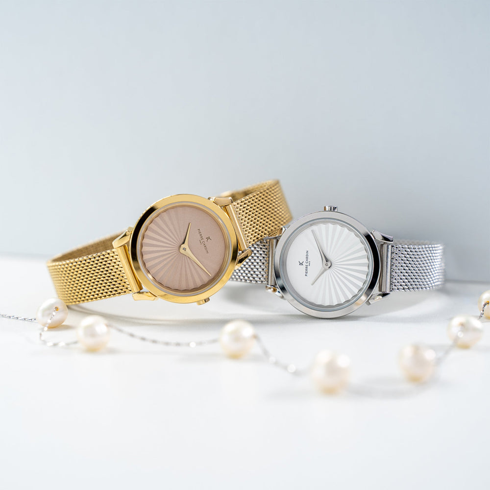 Pierre Cardin Women's Watch With Gold Stainless Steel Case And Gold Stainless Steel Band by i-watch