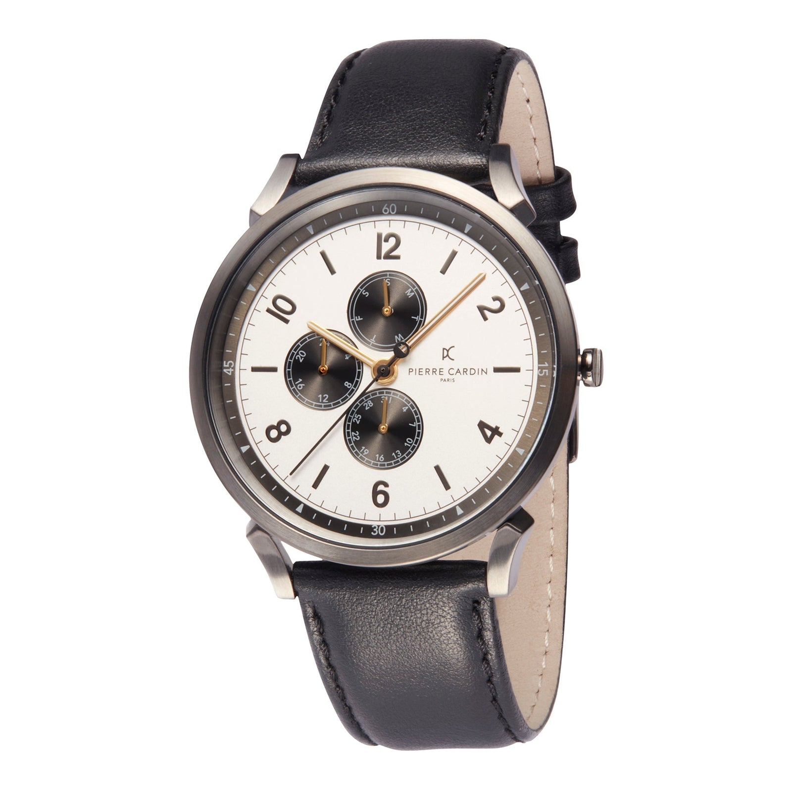Pierre Cardin Cpi.2040 Men's Luxury Watch - Stainless Steel & Black Leather Elegance by i-watch