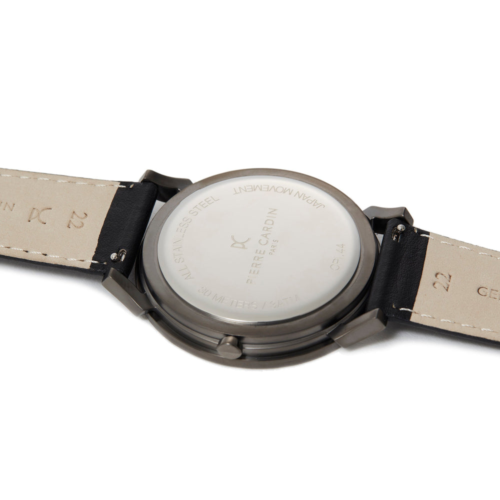 Pierre Cardin Cpi.2040 Men's Luxury Watch - Stainless Steel & Black Leather Elegance by i-watch