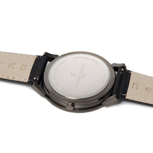 Pierre Cardin Cpi.2040 Men's Luxury Watch - Stainless Steel & Black Leather Elegance by i-watch