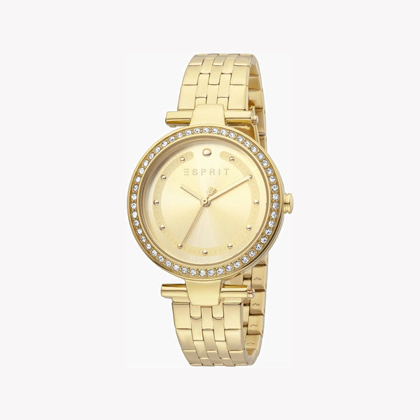 Esprit Women's Gold Stainless Steel Watch, Champagne Dial | Es1l321m0025 by i-watch