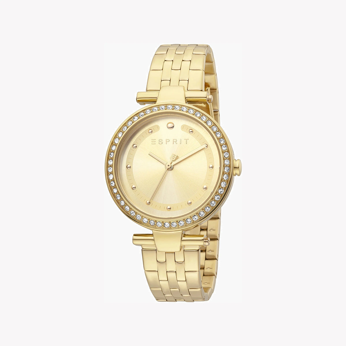 ESPRIT Women's Watch with Gold Stainless Steel Case and Gold Stainless Steel Band