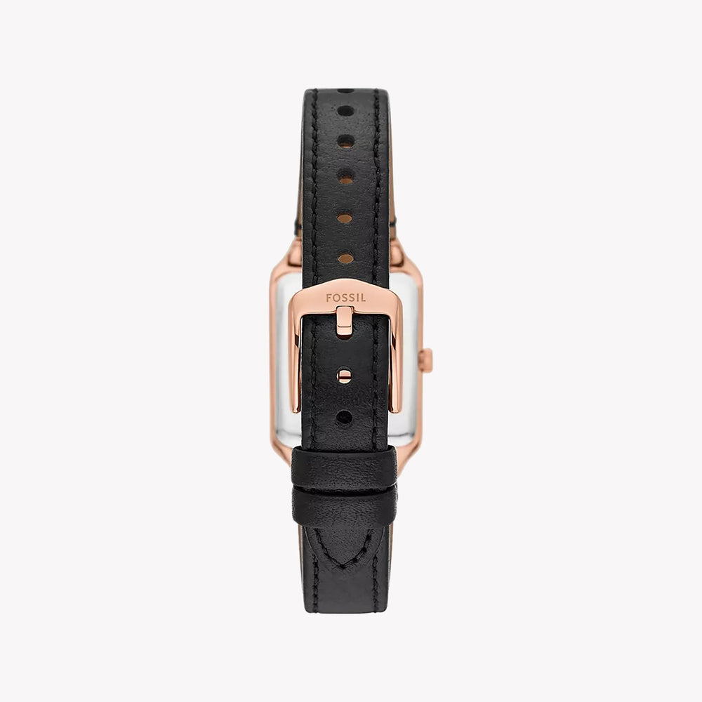 Fossil Women's Gold & Black Leather Watch, Beige Dial | Es5310 by i-watch