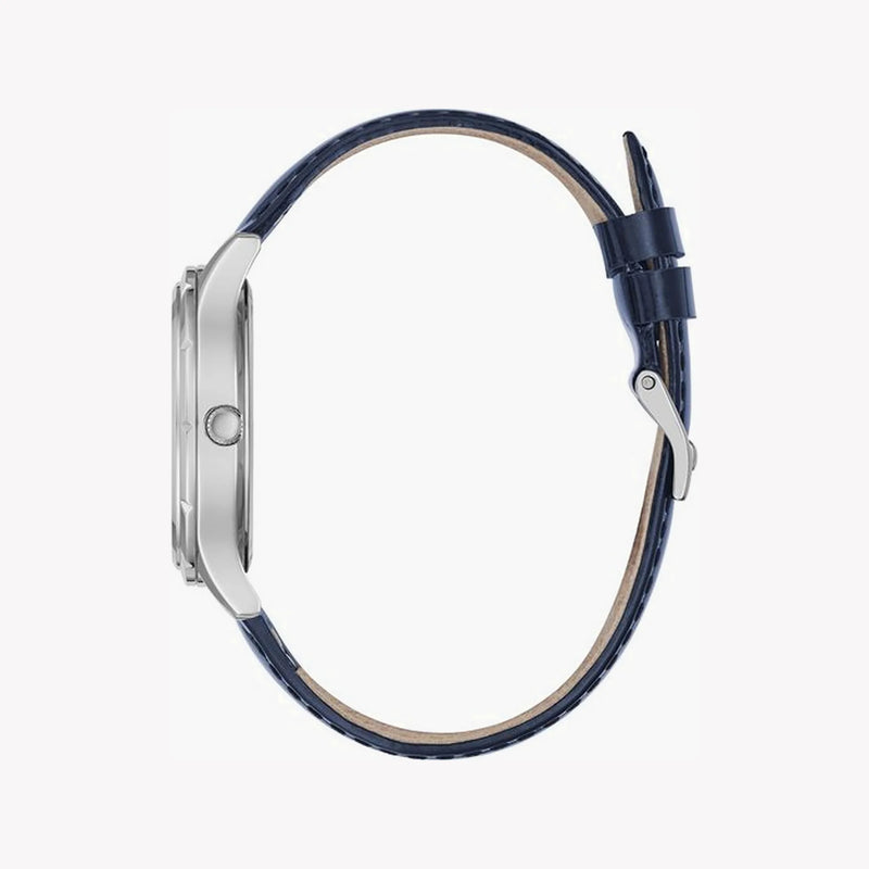 Guess Women's Silver & Blue Leather Watch, White Dial | Gw0299l1 by i-watch