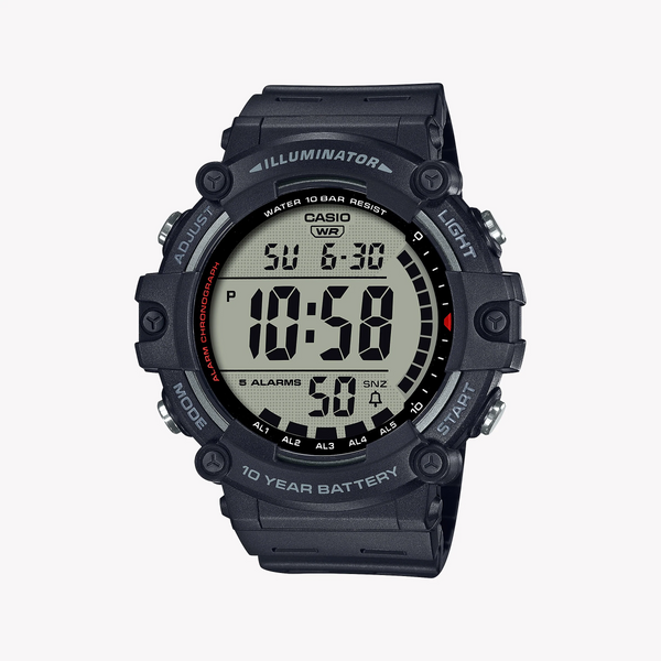 Casio Men's Black Resin Watch, Digital Display | Ae-1500wh-1avdf by i-watch