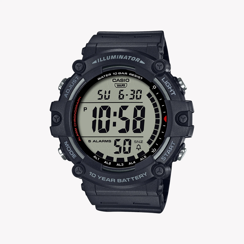 Casio Men's Black Resin Watch, Digital Display | Ae-1500wh-1avdf by i-watch